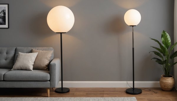 Lampadaire boule : une lumière douce pour un intérieur apaisant